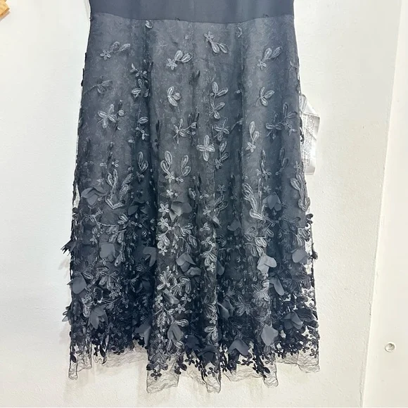 darleen v-neck embroidered mesh cocktail dress Dress the Population Women's Darleen V Neck Embroidered Mesh Cocktail Dress  Black Size Medium